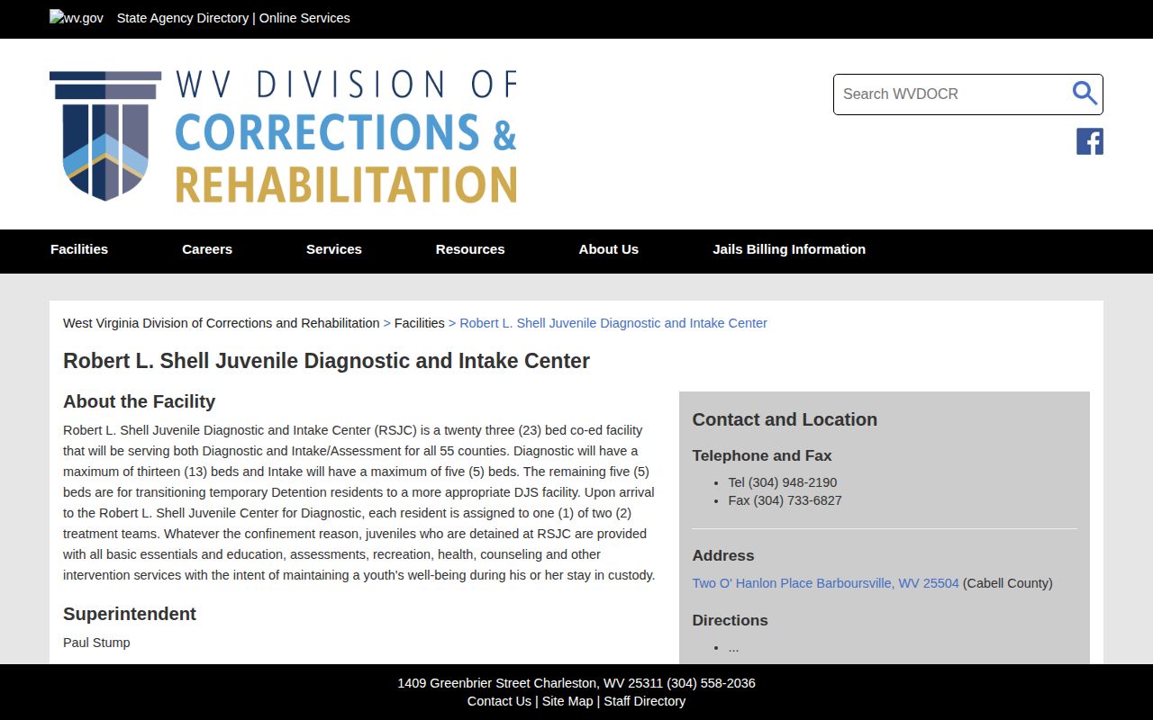Robert L. Shell Juvenile Center protected release records contact for Wayne County