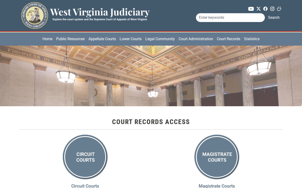 Wayne County release record access through West Virginia court portals